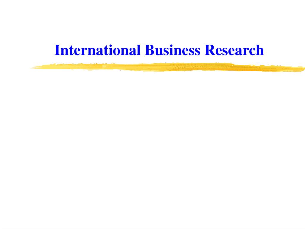 international business research