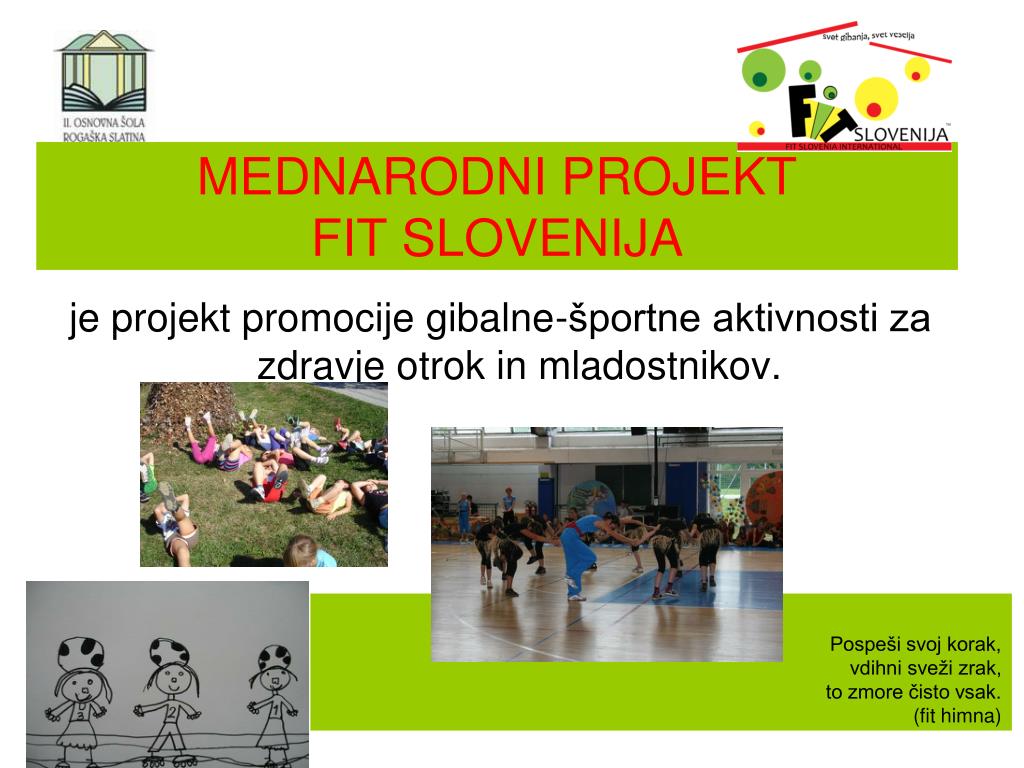PPT - MEDNARODNI PROJEKT FIT SLOVENIJA PowerPoint Presentation, free  download - ID:3492162