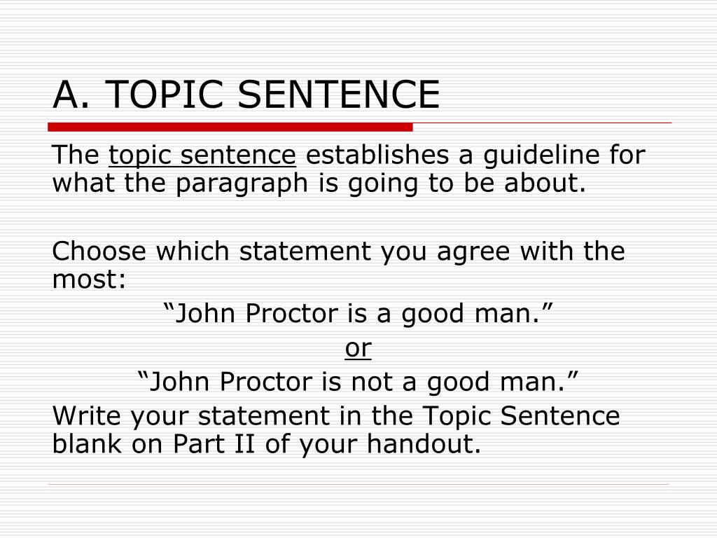 examples of good topic sentences for analytical essays