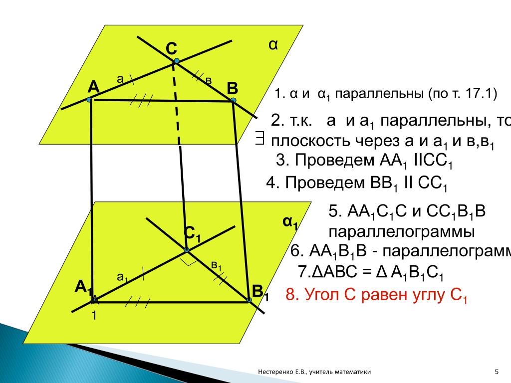 Три плоскости попарно. Параллельные прямые в одной плоскости. Дано аа1с1в и сс1в1в параллелограммы доказать. Треугольники в разных плоскостях. Аа1 параллельна вв1.