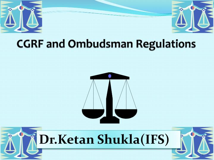 PPT CGRF and Ombudsman Regulations PowerPoint Presentation, free