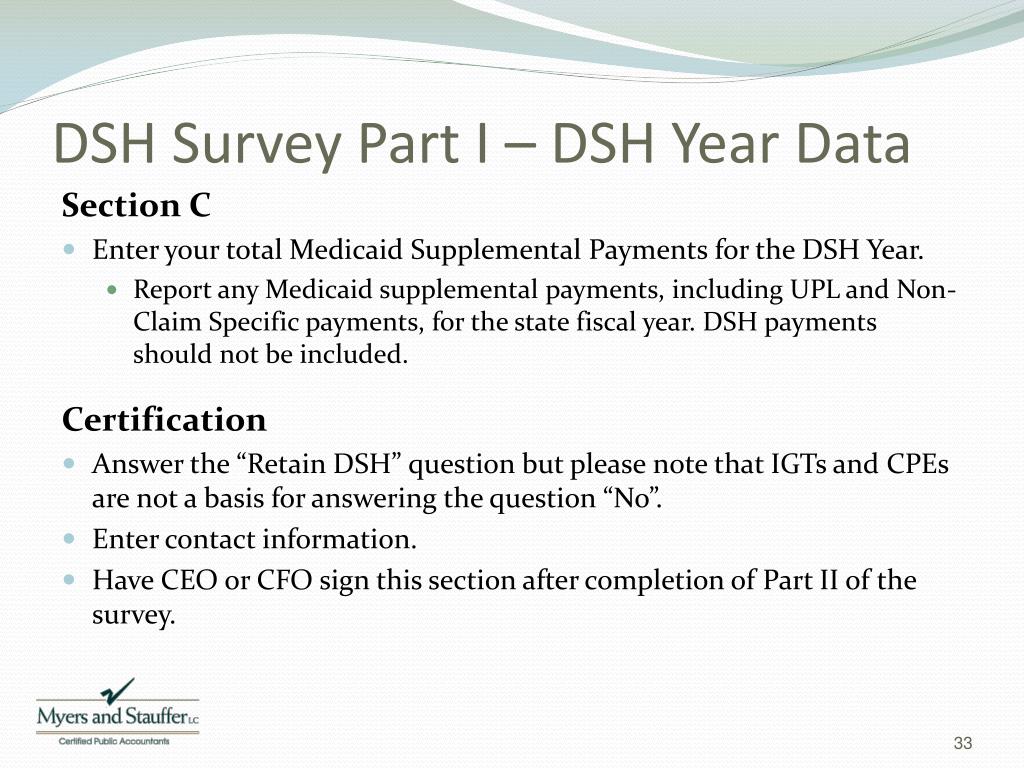 Example Dsh PPT - Georgia Disproportionate Share Hospital (DSH) Survey PowerPoint ...