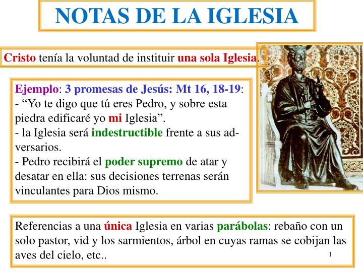 PPT - Cristo tenía la voluntad de instituir una sola Iglesia