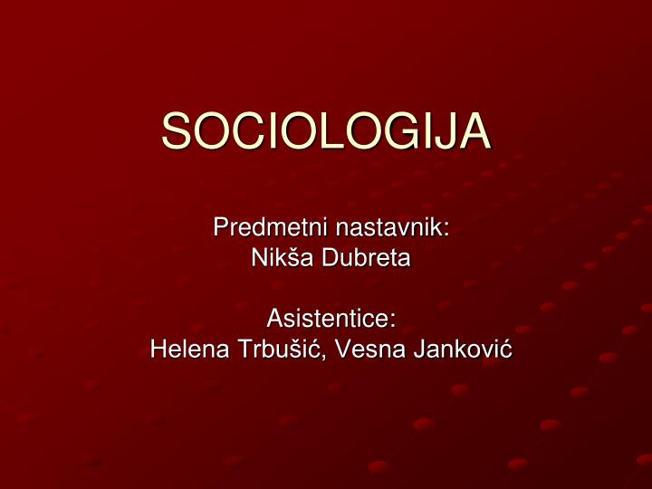 sociologija n.