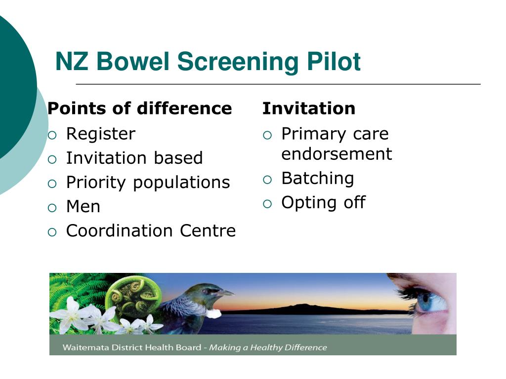 PPT Colorectal Screening NZ Bowel Screening Pilot PowerPoint