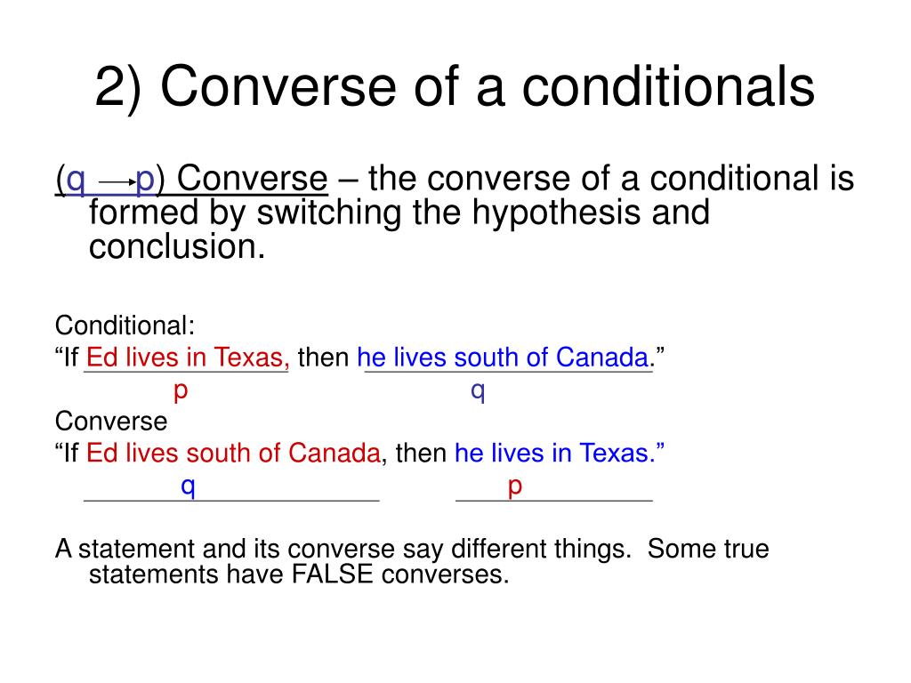 Conditional statements