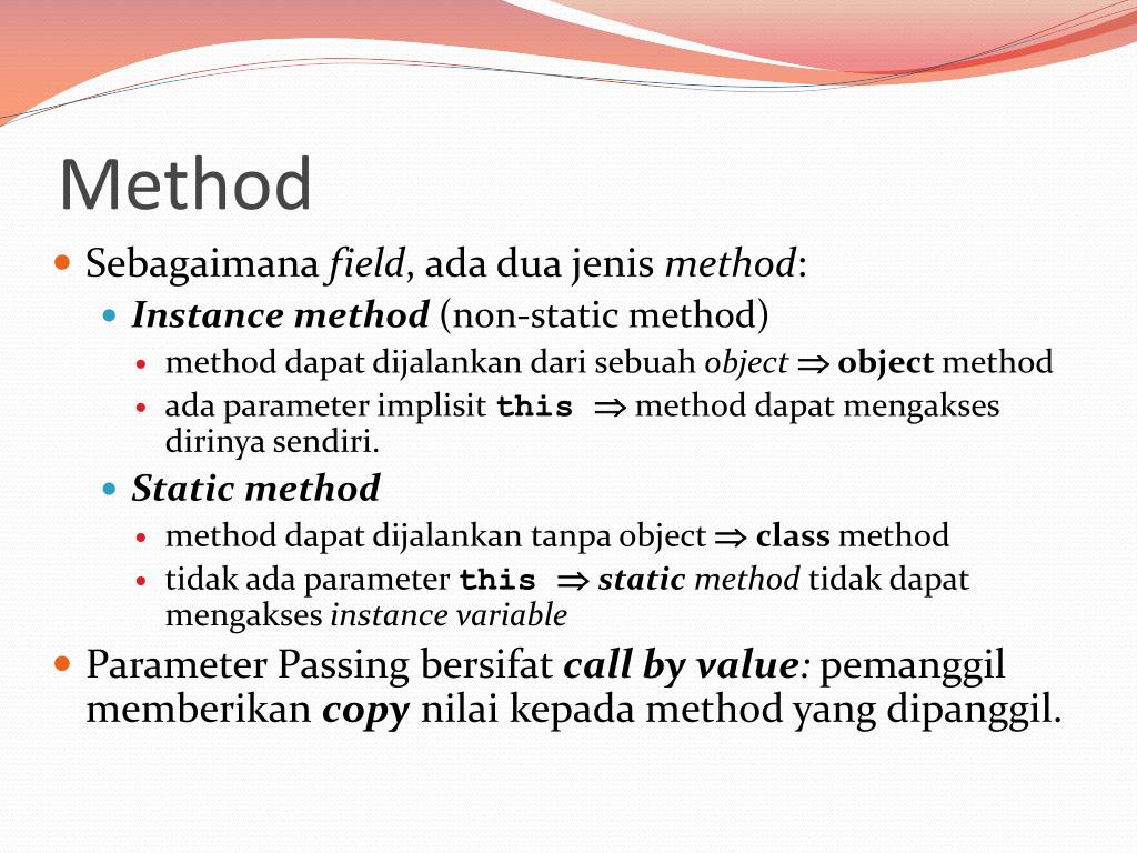 Instance method. Methodical. Non-static method это определение.