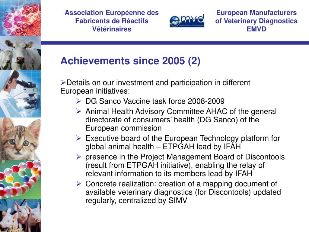 PPT European Manufacturers of Veterinary Diagnostics EMVD PowerPoint