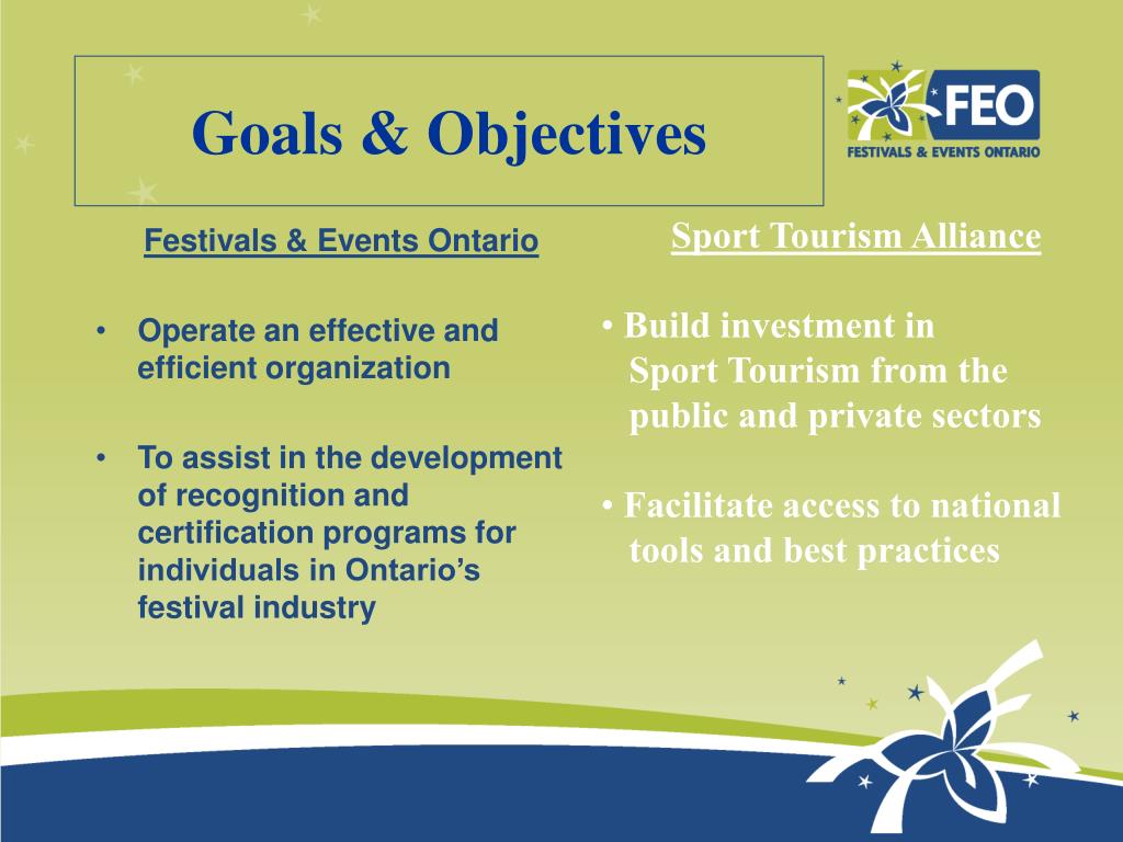 department of tourism objectives