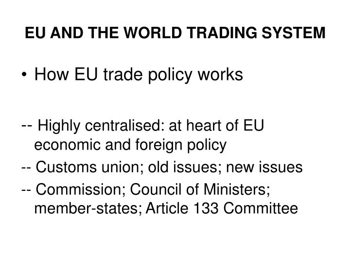 World trading system lse