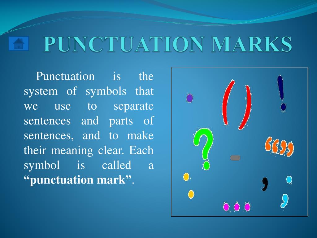 Punctuation in english