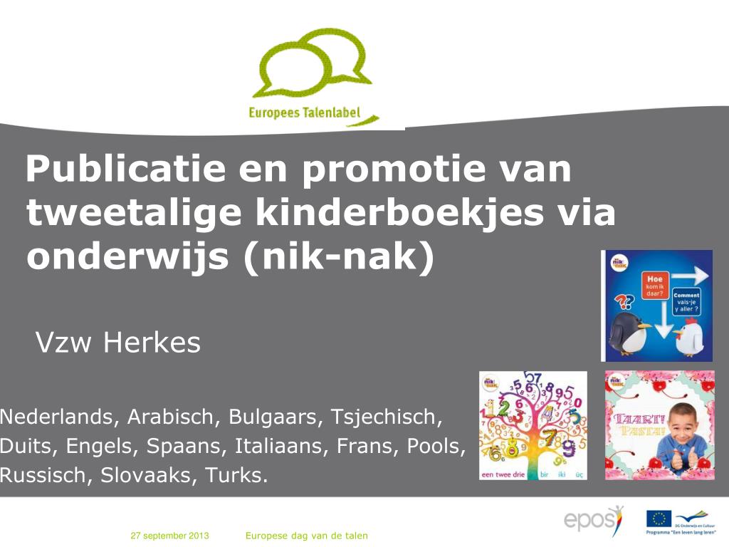 PPT - Europese dag van de talen in Vlaanderen PowerPoint Presentation