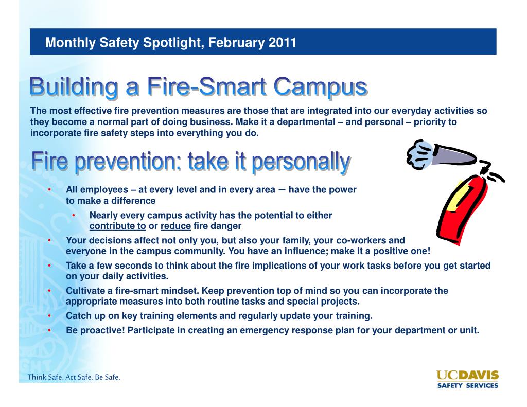 PPT UC Davis Safety Services Monthly Safety Spotlight February 2011