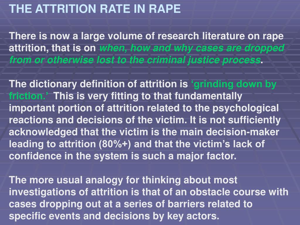 ppt - the attrition rate in rape powerpoint presentation - id:3501252