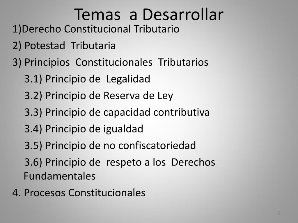 PPT - Derecho Constitucional Tributario PowerPoint Presentation, free  download - ID:3502386