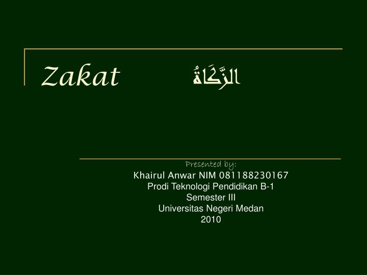PPT Zakat الزَّكَاةُ PowerPoint Presentation, free download ID3503667