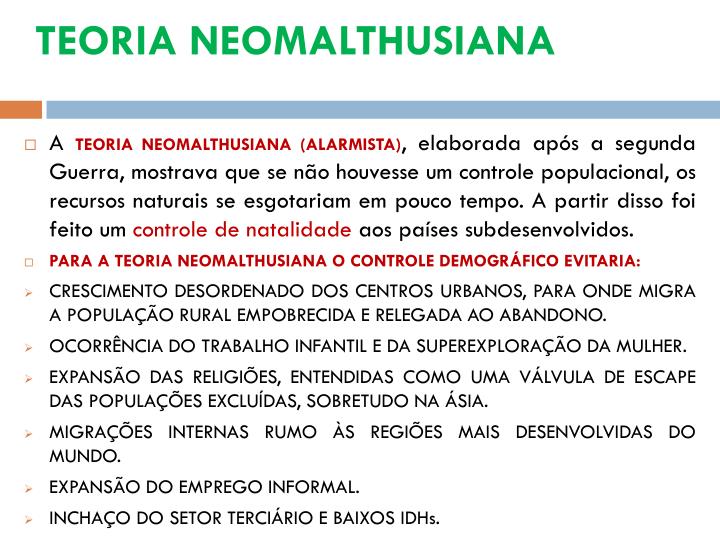 Teoria Neomalthusiana: O Que É, Características – KWZNZE