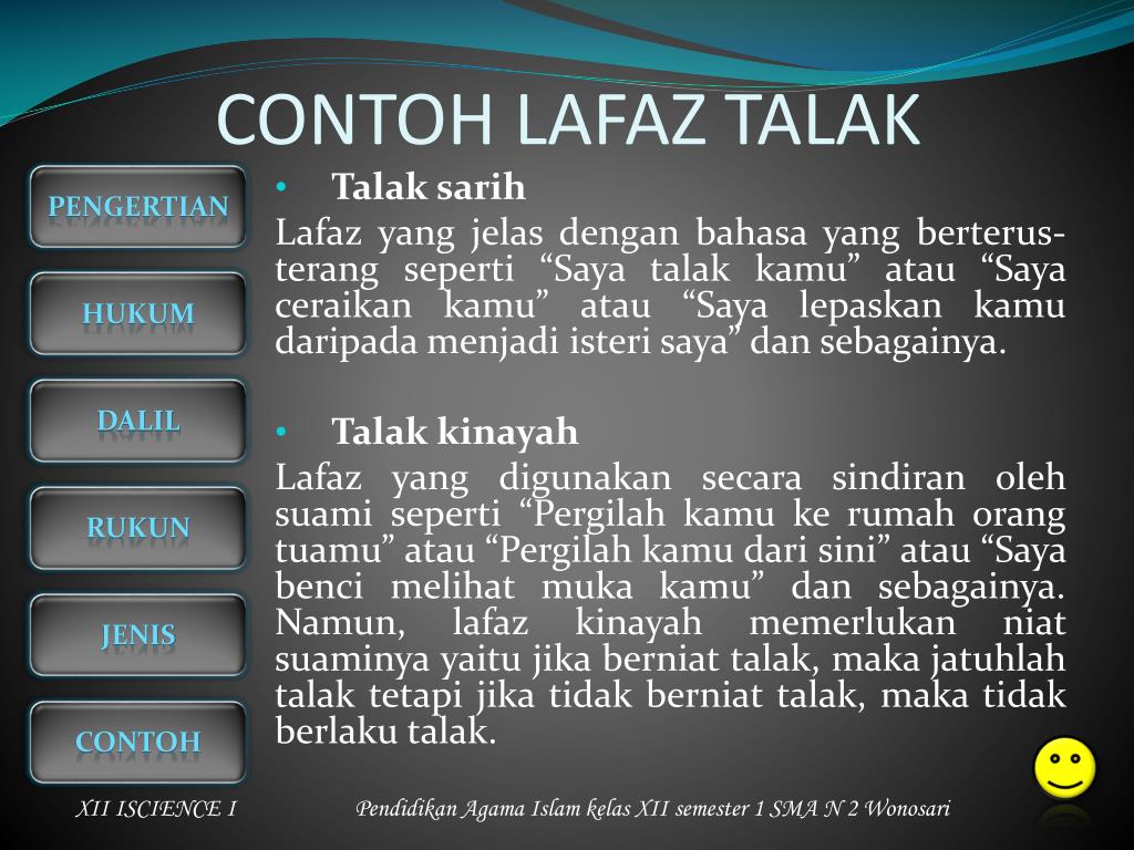 Contoh Kata Kata Talak