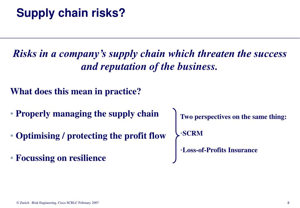 PPT Supply Chain Risk Leadership Council February 2007 Tim Astley