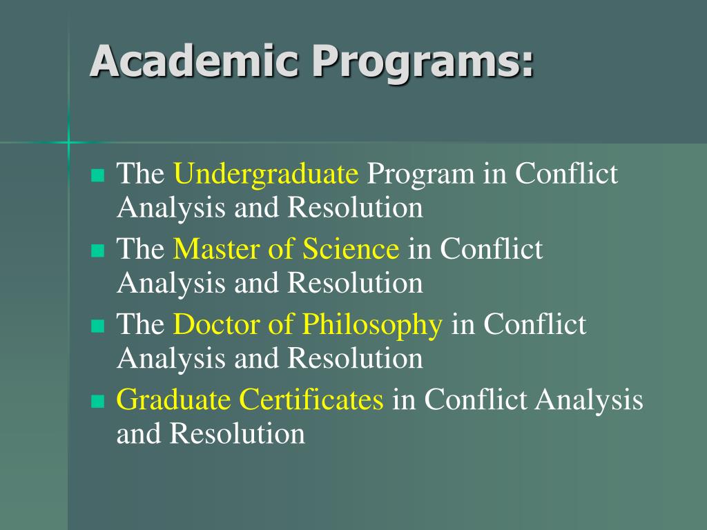 PPT Institute for Conflict Analysis and Resolution