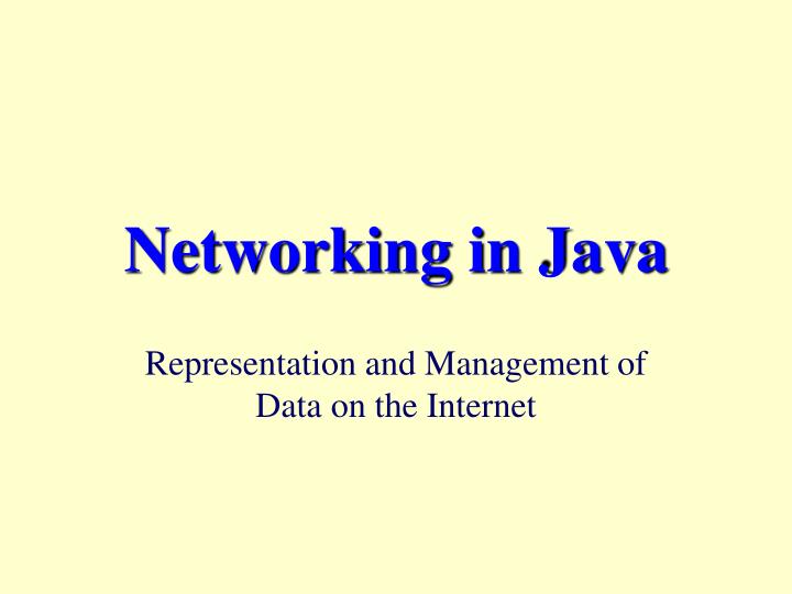PPT Networking in Java PowerPoint Presentation, free download ID
