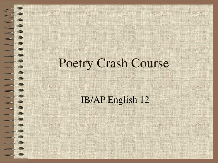 poetry crash course n.