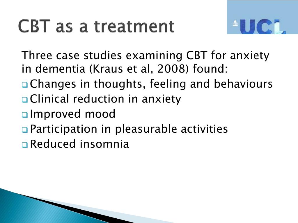 PPT - Cognitive Behavioural Therapy (CBT) for anxiety in dementia ...