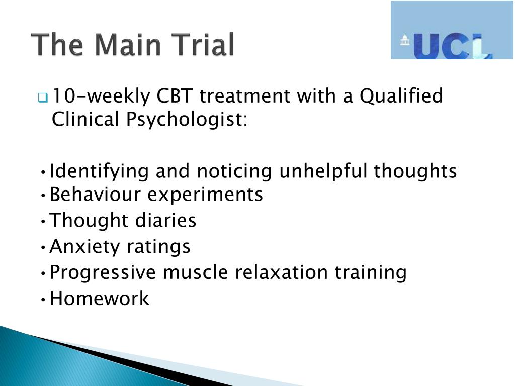 PPT - Cognitive Behavioural Therapy (CBT) for anxiety in dementia ...