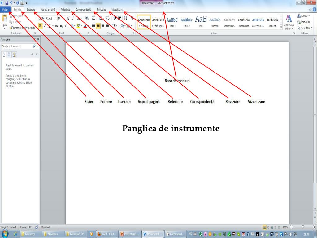 PPT - Elemente esențiale Microsoft Office Word 2010 PowerPoint Presentation  - ID:3509680