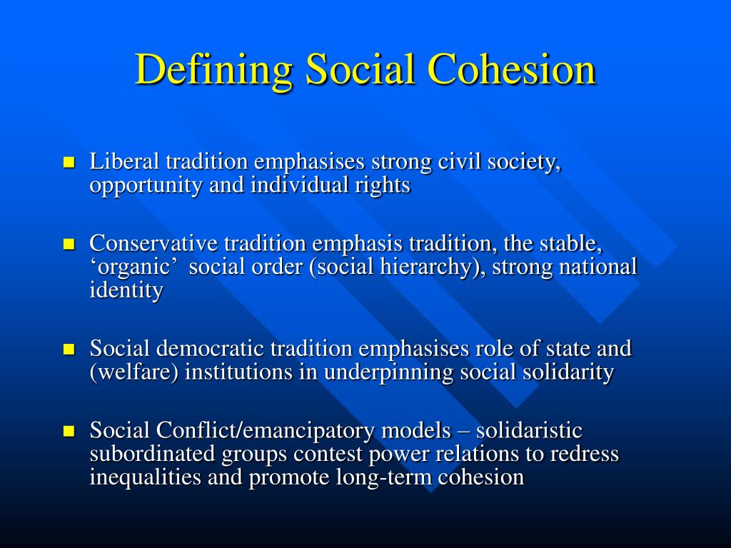 thesis on social cohesion