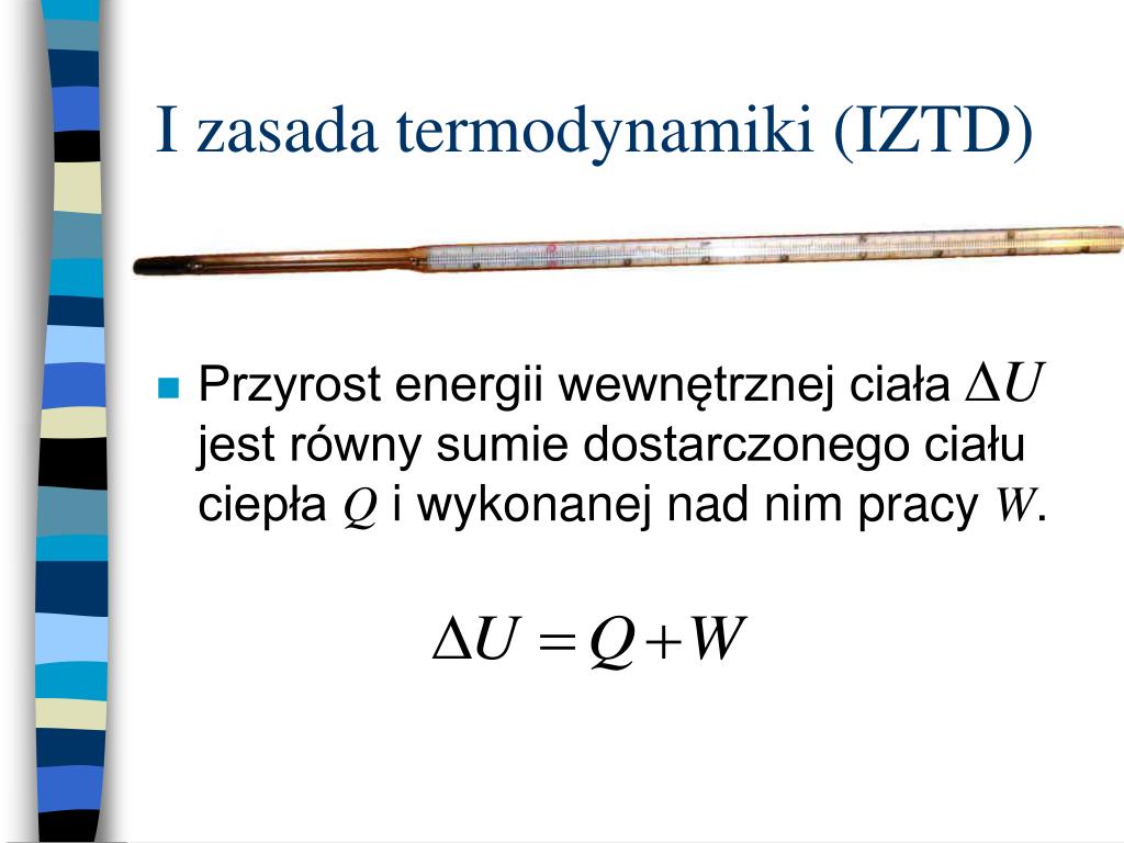 1 Zasada Termodynamiki Definicja I Wzór PPT - I zasada termodynamiki PowerPoint Presentation, free download