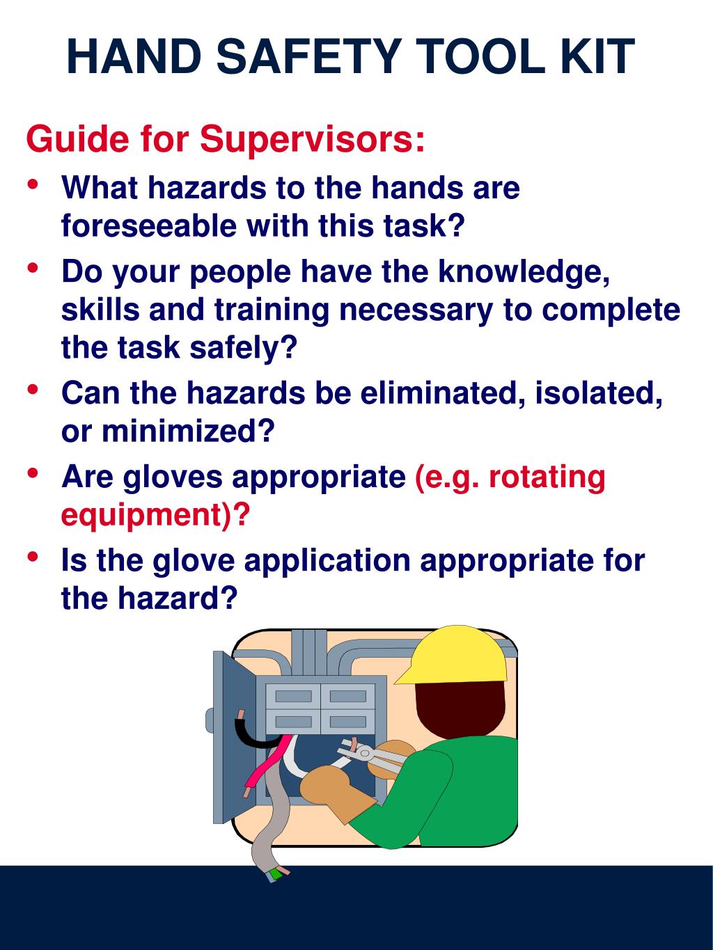 PPT - Five Toolbox Topics on Hand Safety PowerPoint Presentation, free ...
