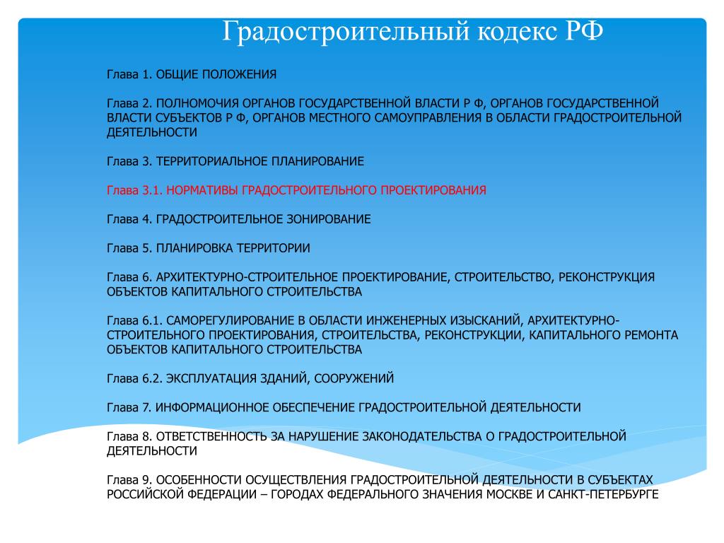 Градостроительный кодекс презентация