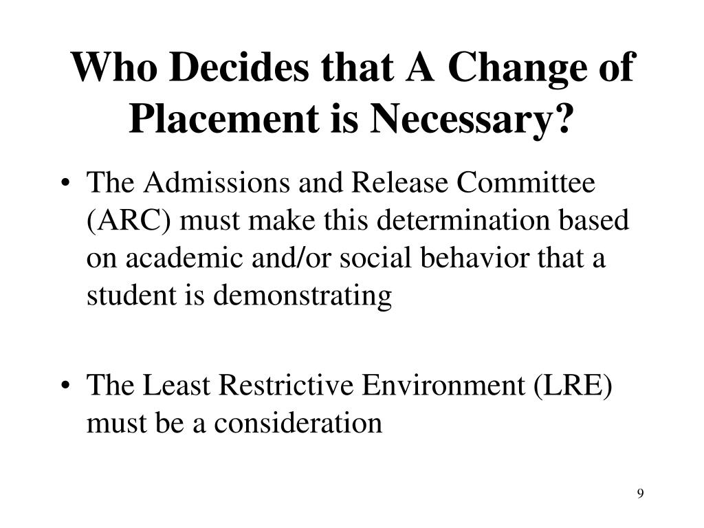 PPT Change in Placement and Updating a Functional Behavior Assessment