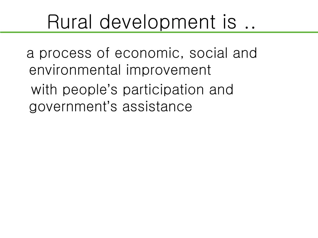 rural development research
