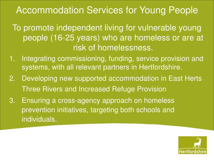 PPT - Accommodation Services for Young People PowerPoint Presentation ...