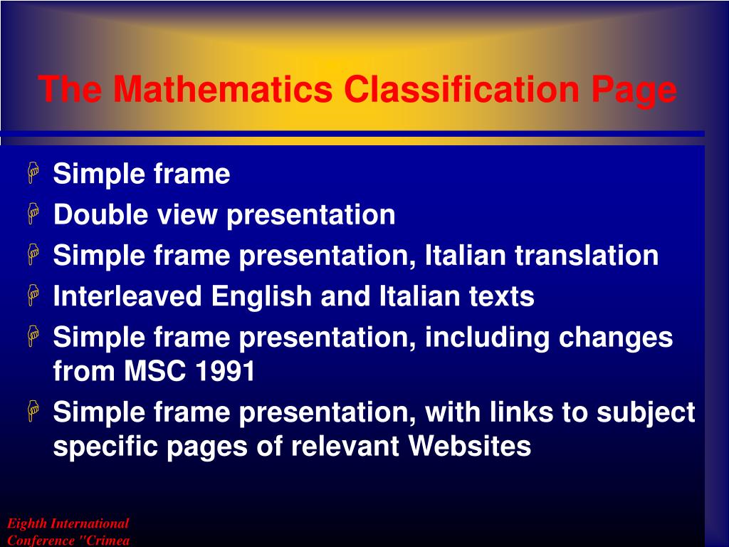 PPT - Eighth International Conference "Crimea 2001" PowerPoint ...