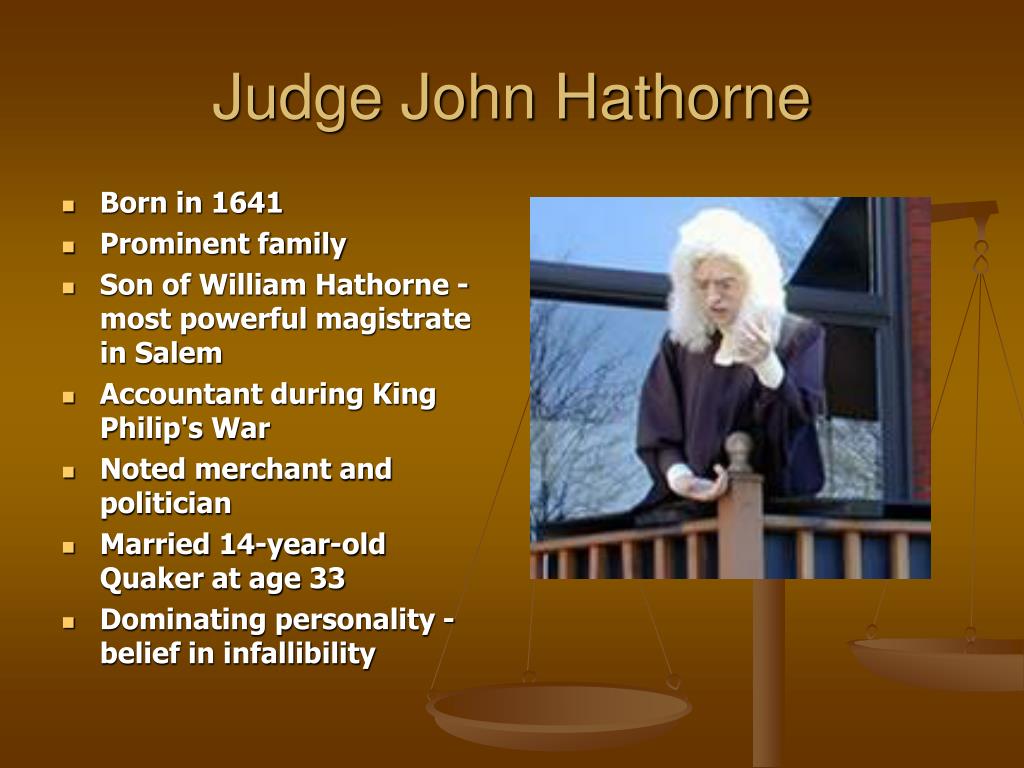 PPT The Judges of the Salem Witch Trials PowerPoint Presentation