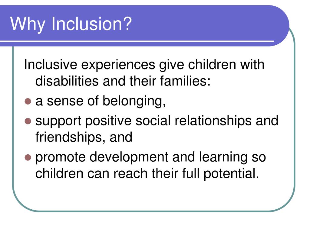 principle of inclusion meaning principle of inclusion meaning