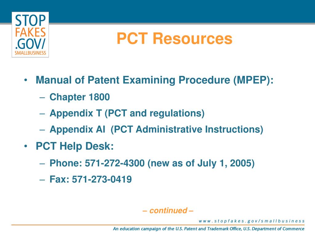 Ppt Introduction To The Patent Cooperation Treaty Powerpoint