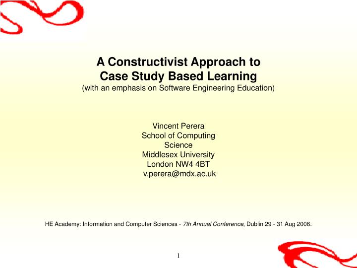 Constructivist case study approach