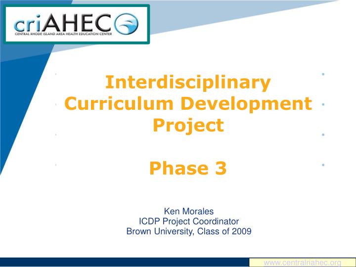 Ppt Interdisciplinary Curriculum Development Project Phase 3