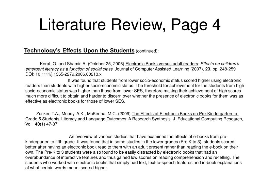 literature review ict in education