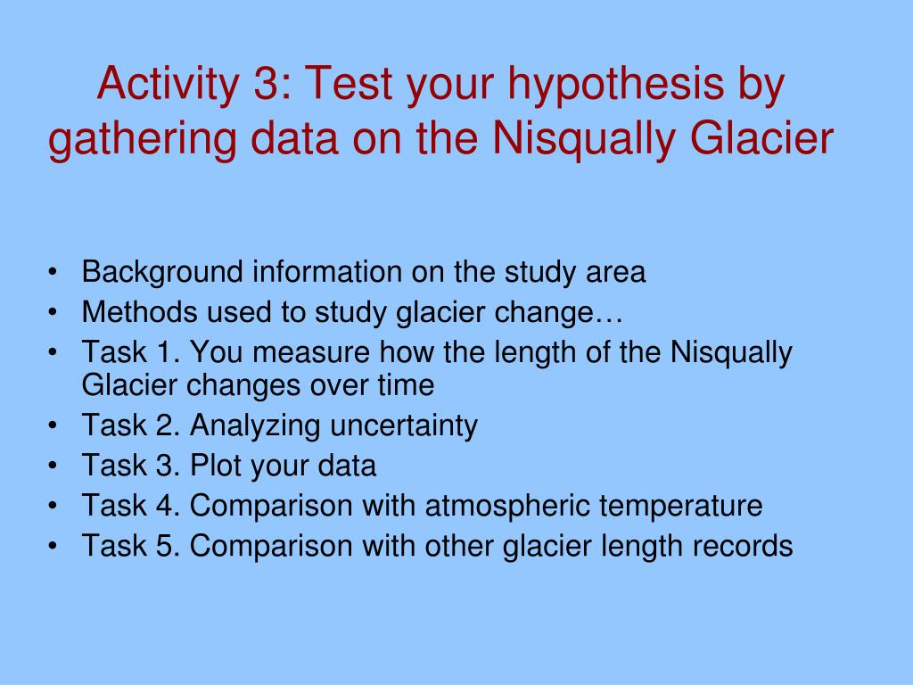 Nisqually Glacier Data Chart Answers