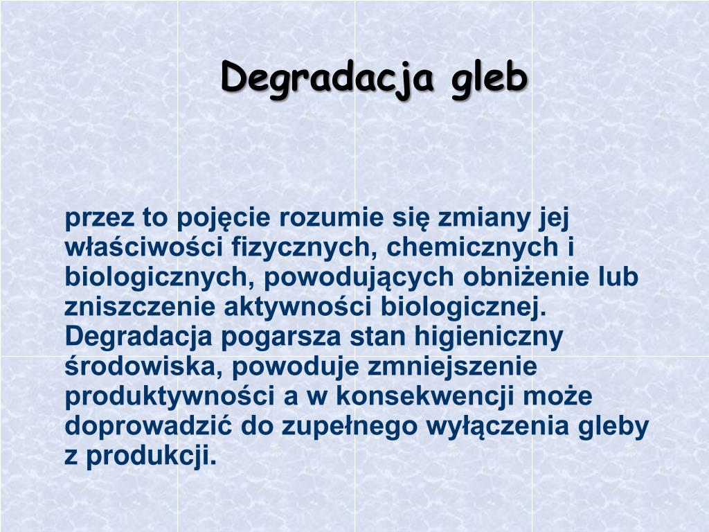Właściwości Gleby I Jej Ochrona Chemia