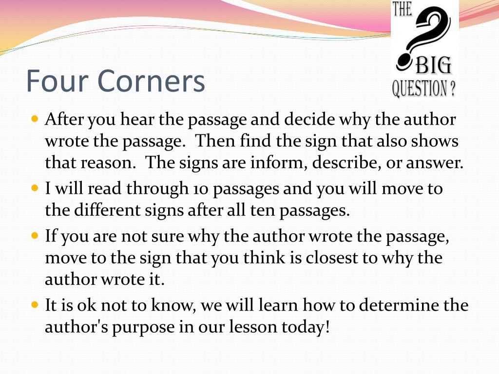 PPT - What is the Author’s Purpose? PowerPoint Presentation, free