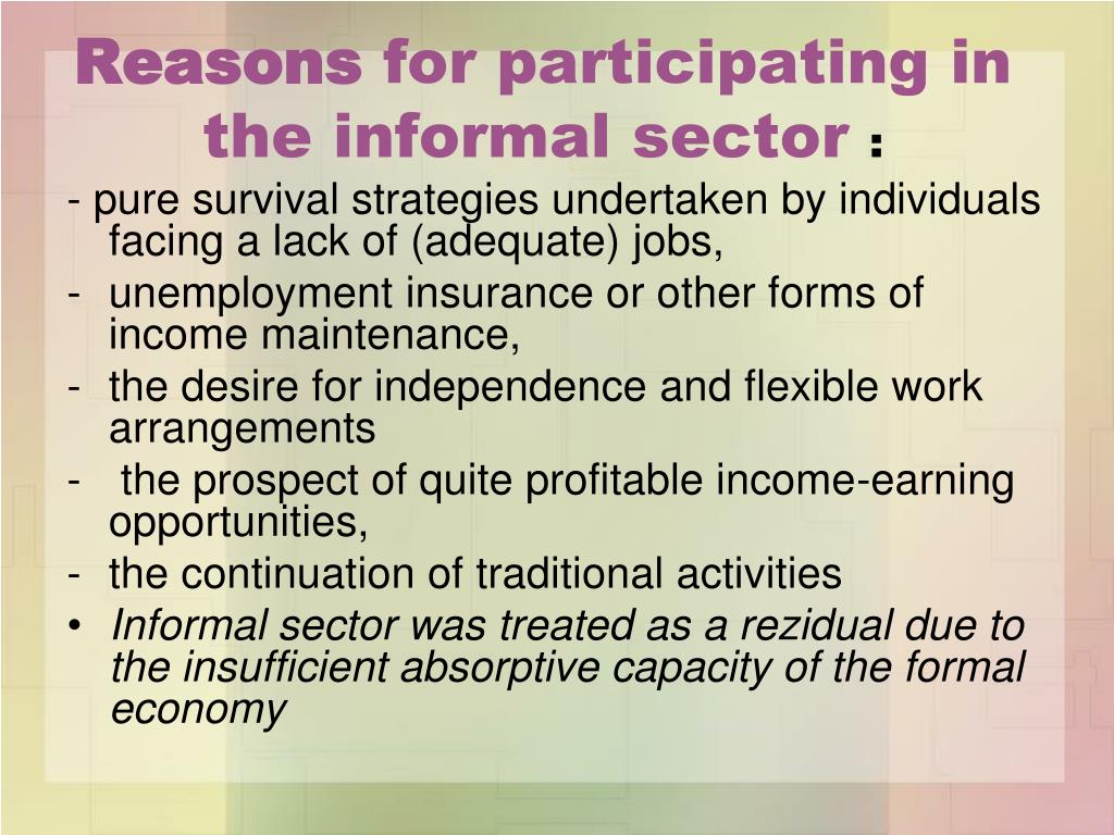 informal sector essay conclusion