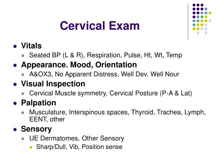 PPT Cervical Exam PowerPoint Presentation, free download ID3523070