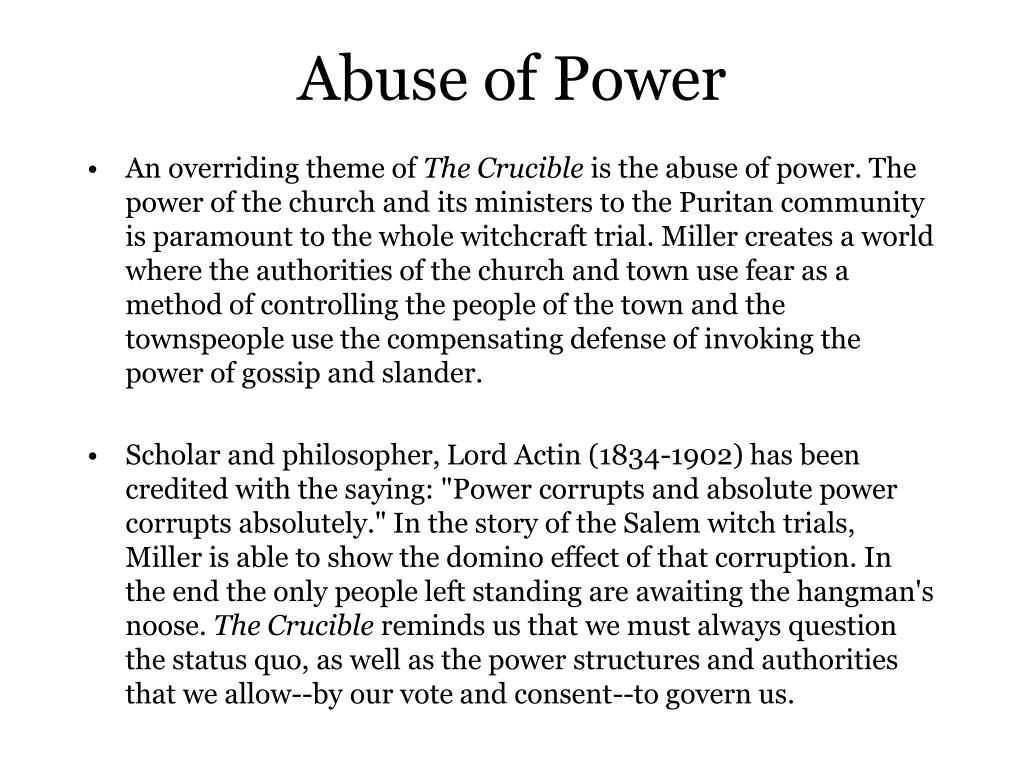 abuse of power in government essay