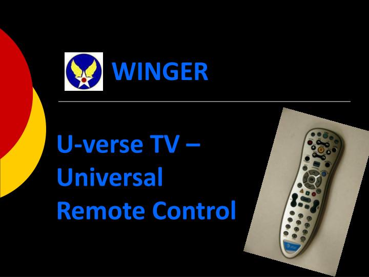 PPT Uverse TV Universal Remote Control PowerPoint Presentation